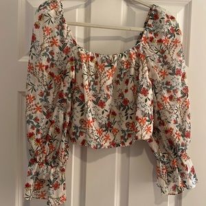 Alice and Olivia Floral Off the Shoulder Top